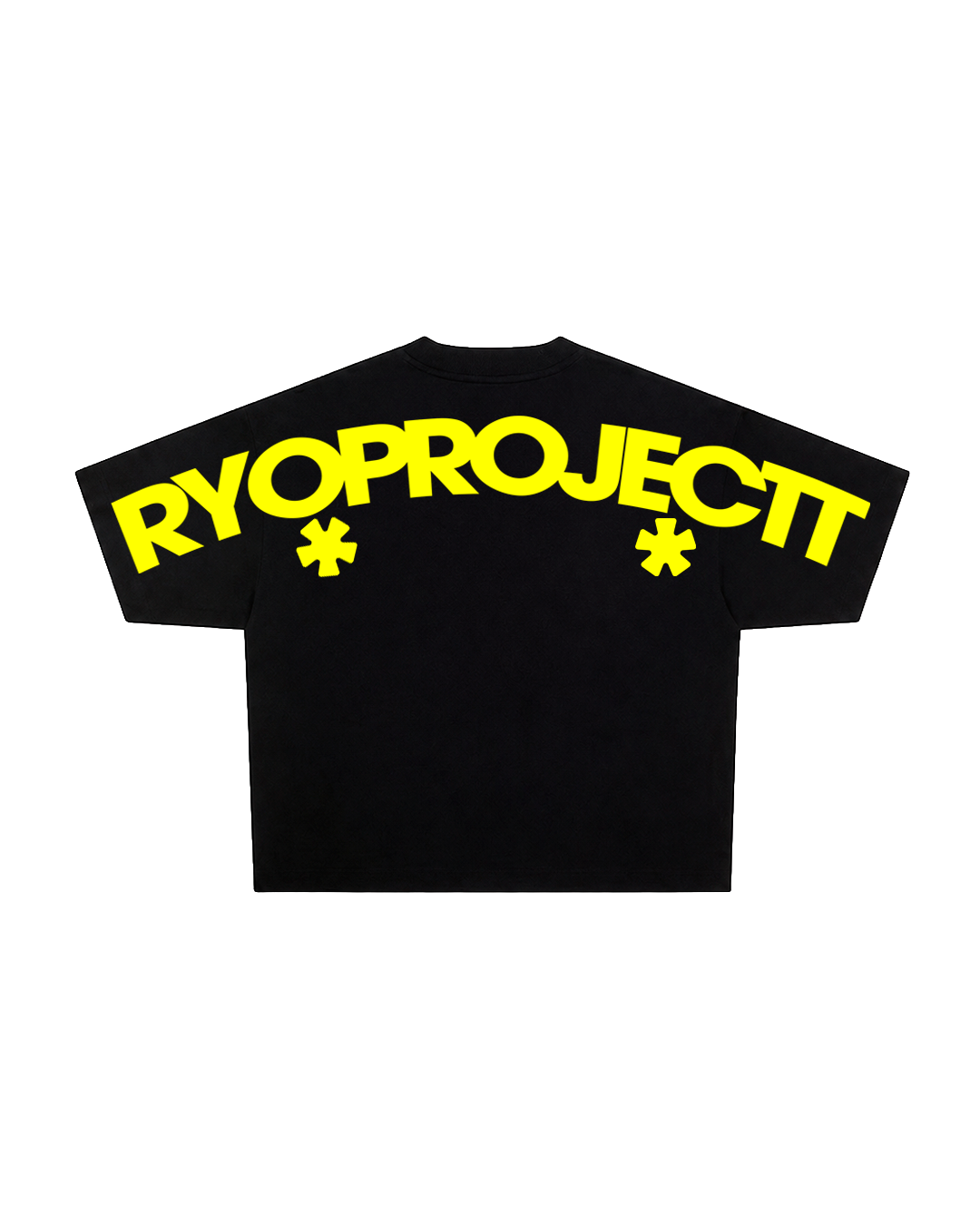 curved tee black and yellow