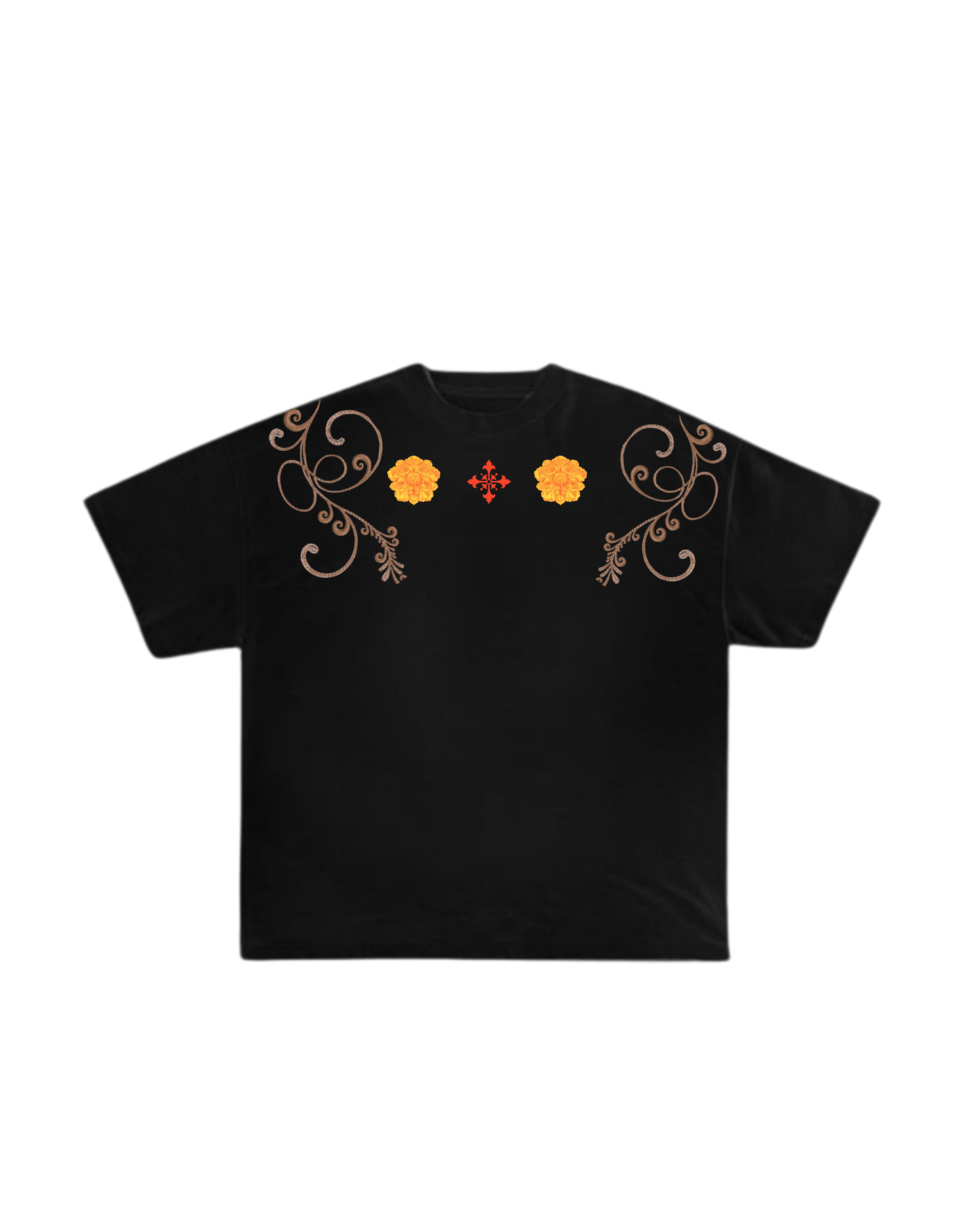 Sacred Bloom Tee – Gold