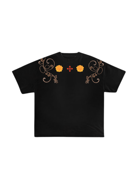 Sacred Bloom Tee – Gold